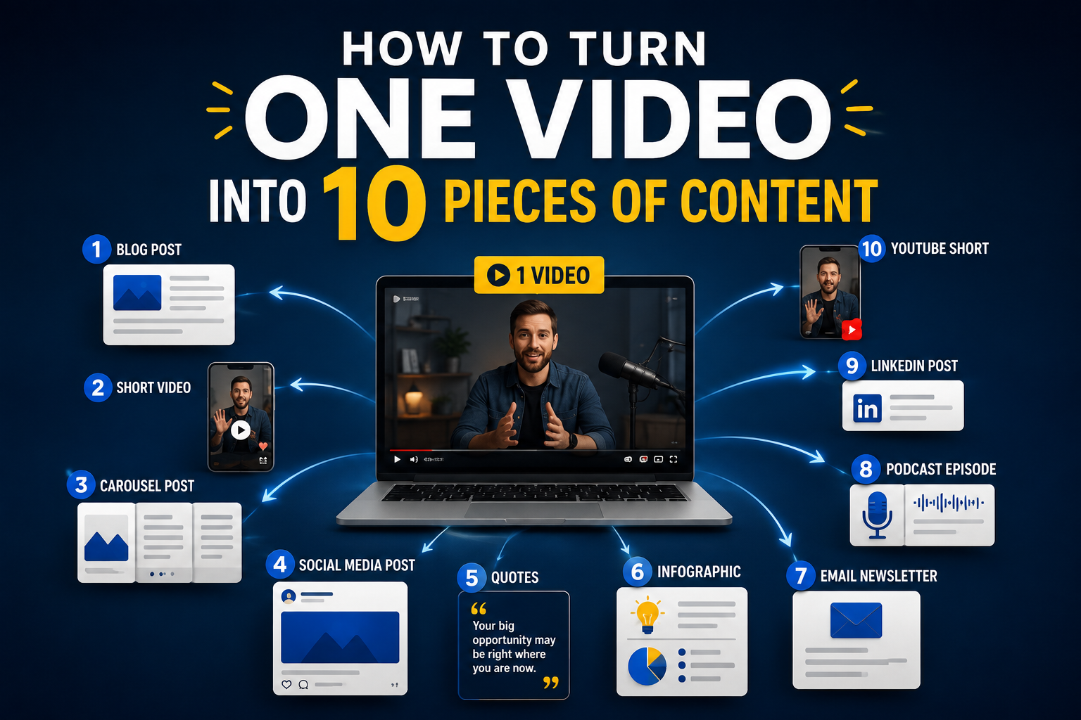 How To Turn One Video Into 10 Pieces Of Content
