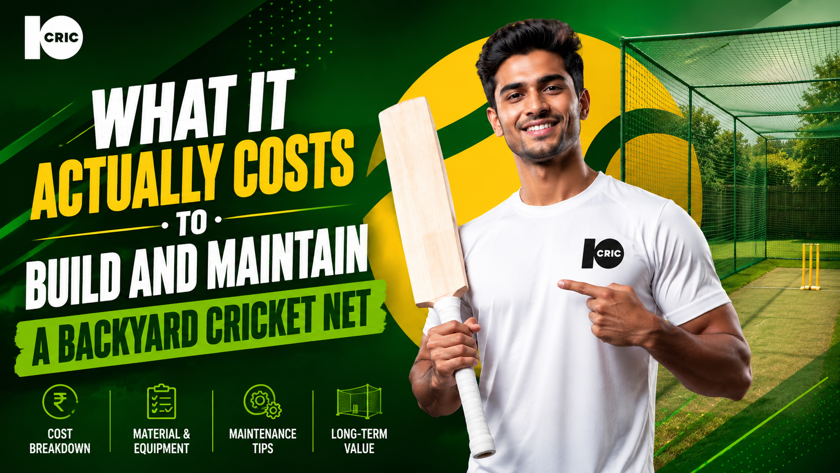 What it actually costs to build and maintain a backyard cricket net